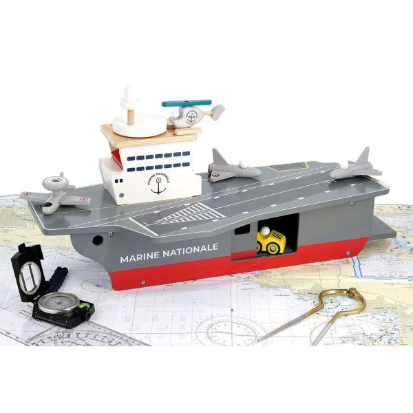 Jouet pour enfant Porte-avions avec accessoires - Marine nationale