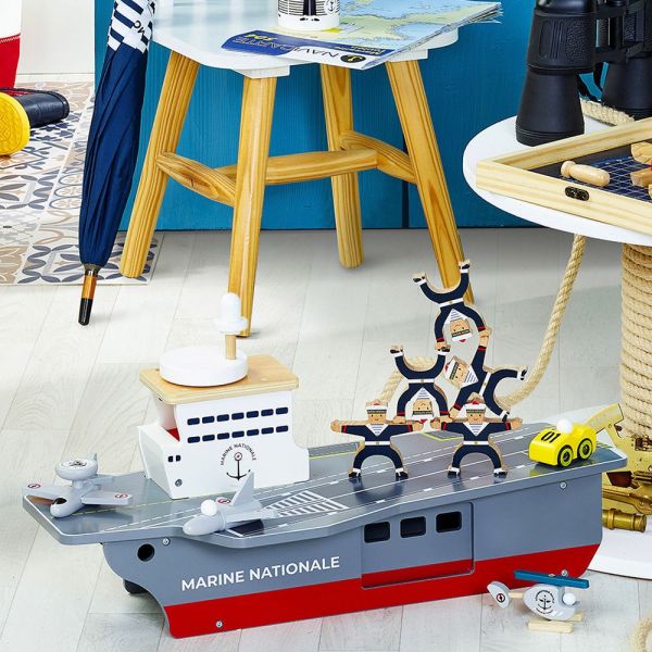 Jouet pour enfant Porte-avions avec accessoires - Marine nationale
