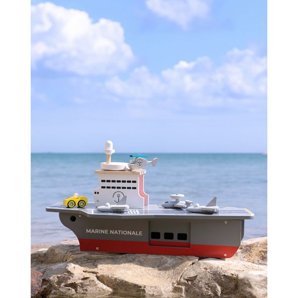 Jouet pour enfant Porte-avions avec accessoires - Marine nationale