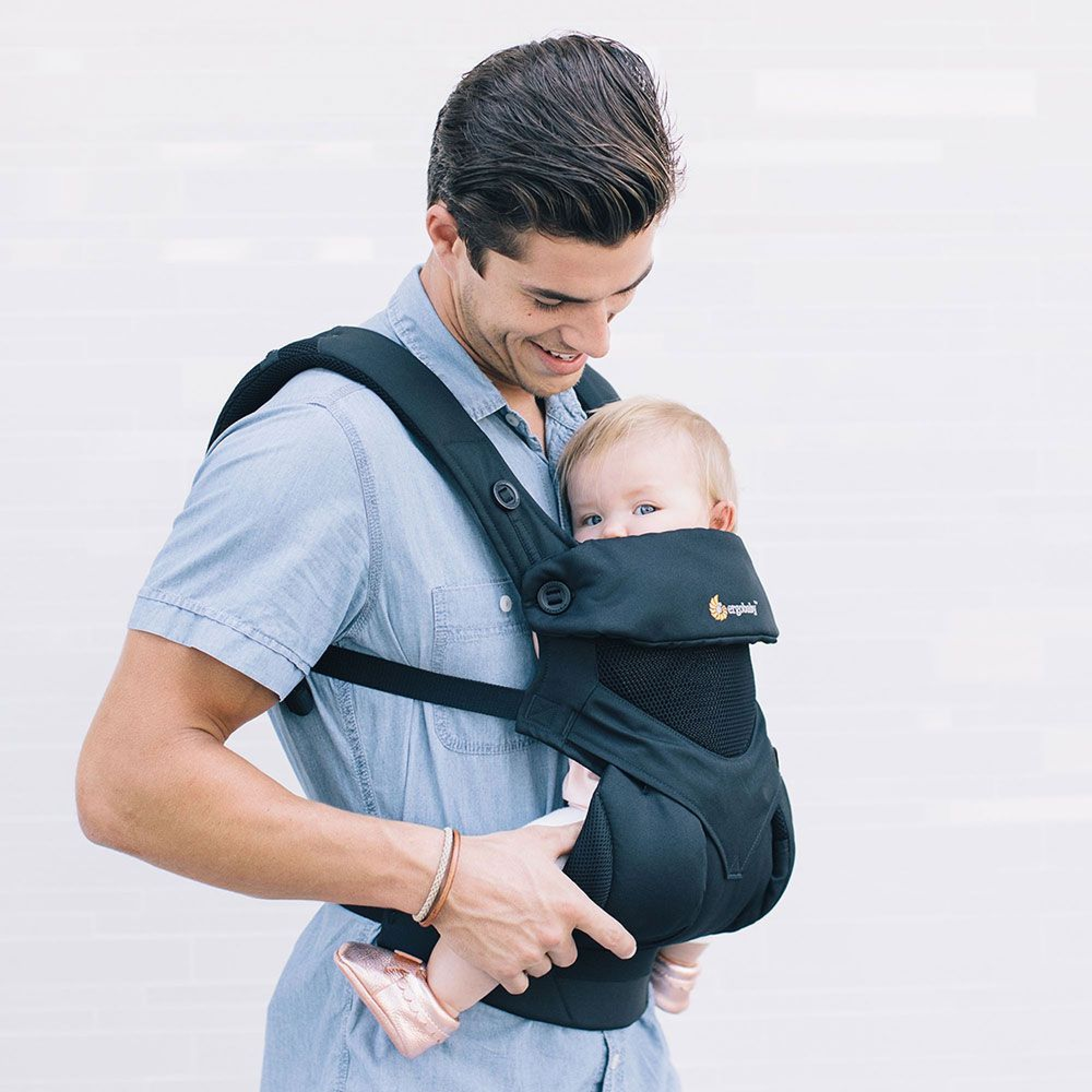 Ergobaby Porte Bebe 360 Cool Air Mesh 4 Positions Noir Onyx Made In Bebe