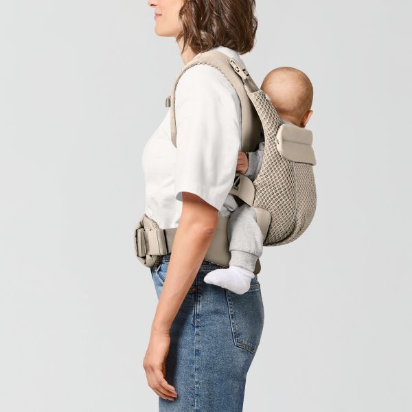 Porte-bébé ergonomique Amya évolutif et respirant Almond Beige