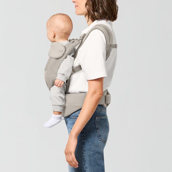 Porte-bébé ergonomique Amya évolutif et respirant Dune Grey