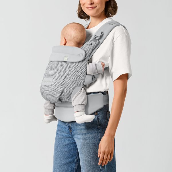 Porte-bébé ergonomique Amya évolutif et respirant Fog Grey
