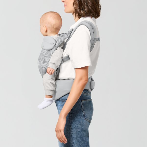 Porte-bébé ergonomique Amya évolutif et respirant Fog Grey