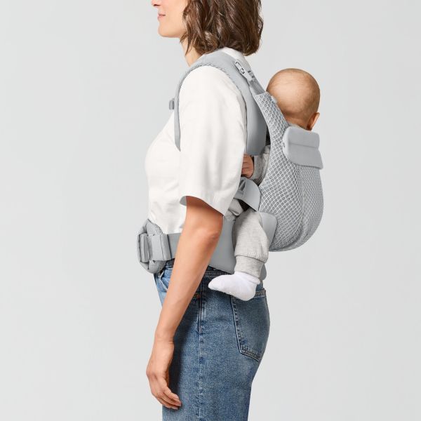Porte-bébé ergonomique Amya évolutif et respirant Fog Grey