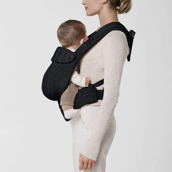 Porte-bébé physiologique Coya Bouclé Stone Black