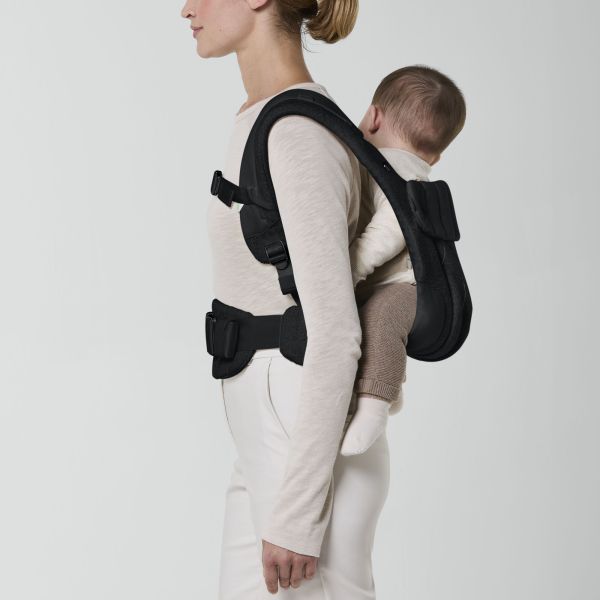 Porte-bébé physiologique Coya Bouclé Stone Black