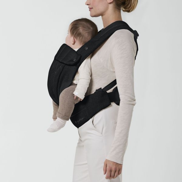 Porte-bébé physiologique Coya Bouclé Stone Black