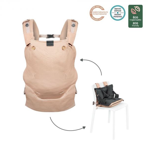 Porte bébé physiologique Moov & Boost beige noisette