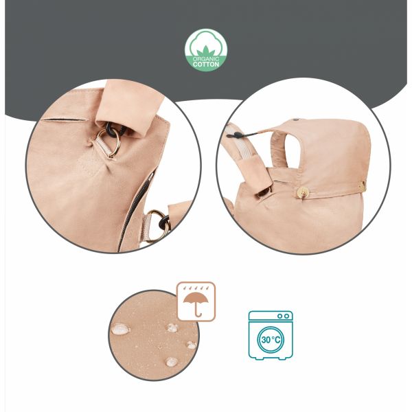 Porte bébé physiologique Moov & Boost beige noisette