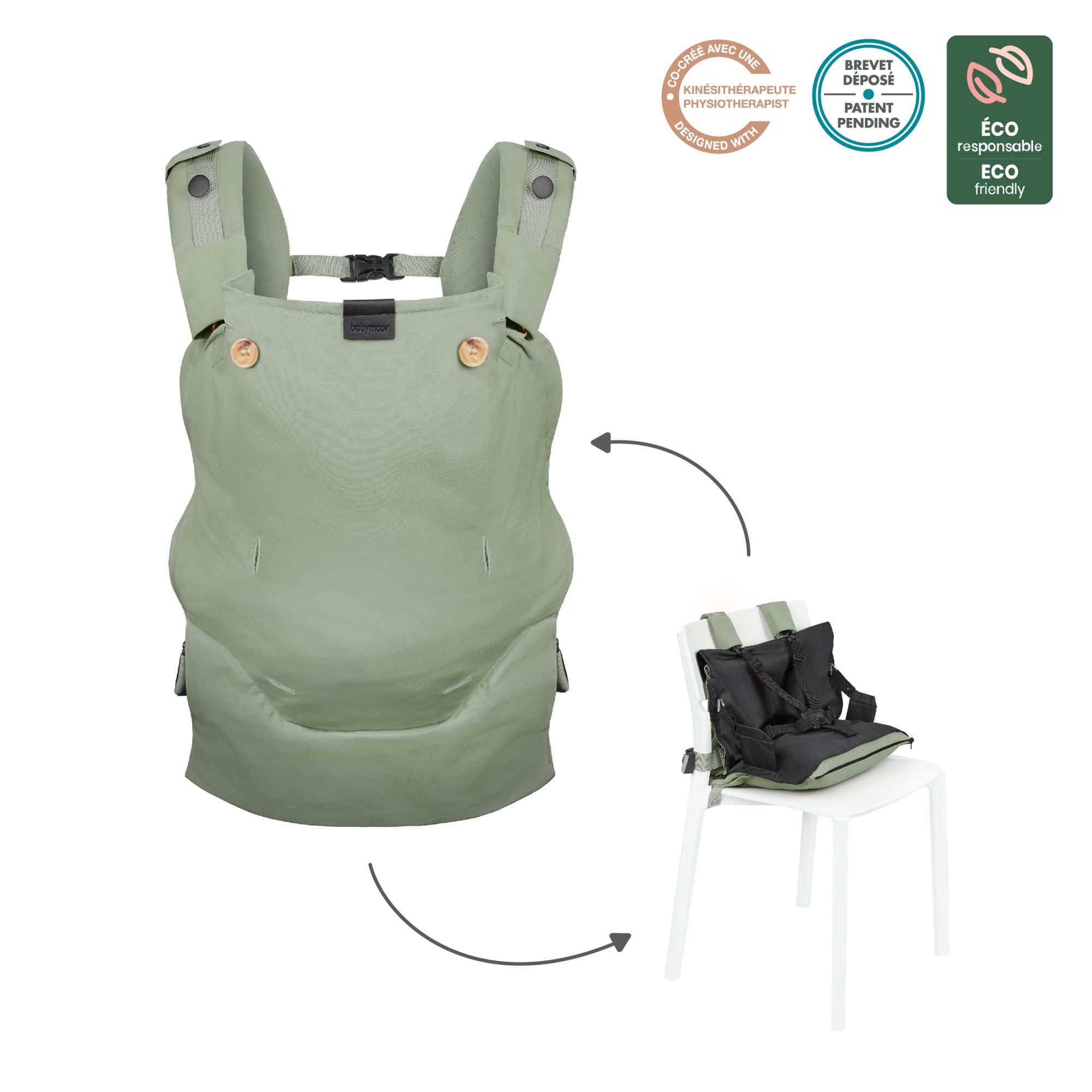 Porte bébé physiologique - Kangourou baby™ – My Baby Green