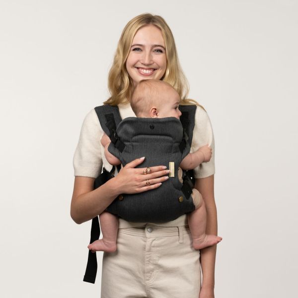 Porte-bébé Flip Luxe - Gris avec boutons dorés