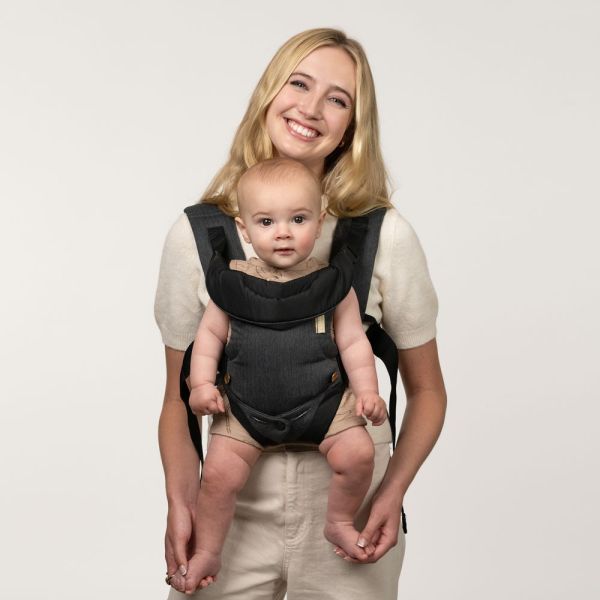 Porte-bébé Flip Luxe - Gris avec boutons dorés