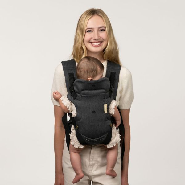 Porte-bébé Flip Luxe - Gris avec boutons dorés