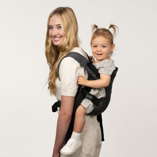 Porte-bébé Flip Luxe - Gris avec boutons dorés