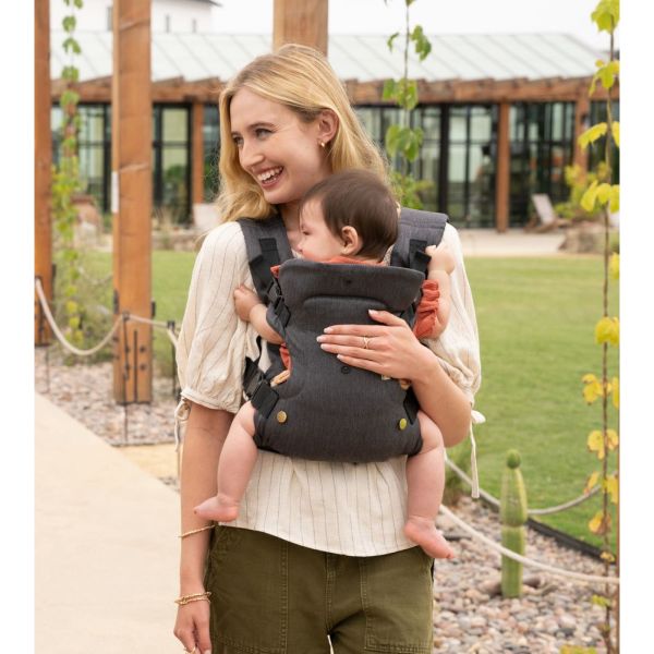 Porte-bébé Flip Luxe - Gris avec boutons dorés