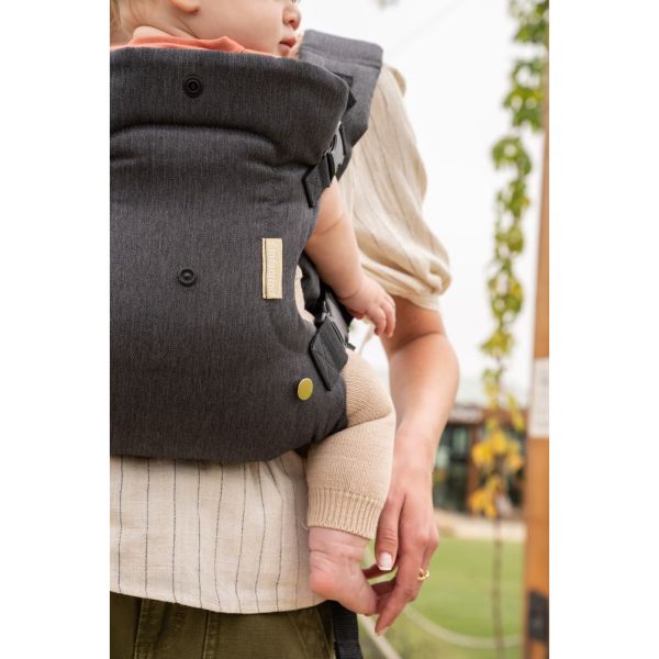 Porte-bébé Flip Luxe - Gris avec boutons dorés