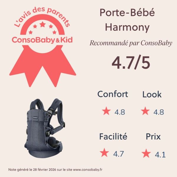 Porte bébé Harmony Mesh 3D Anthracite