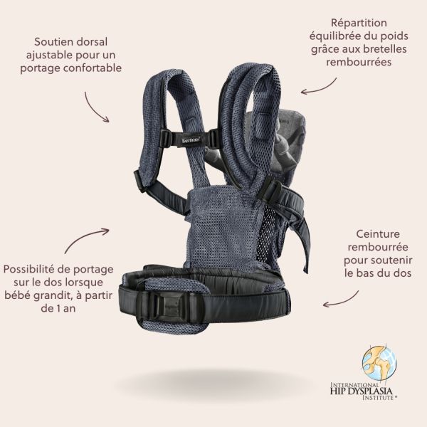 Porte bébé Harmony Mesh 3D Anthracite