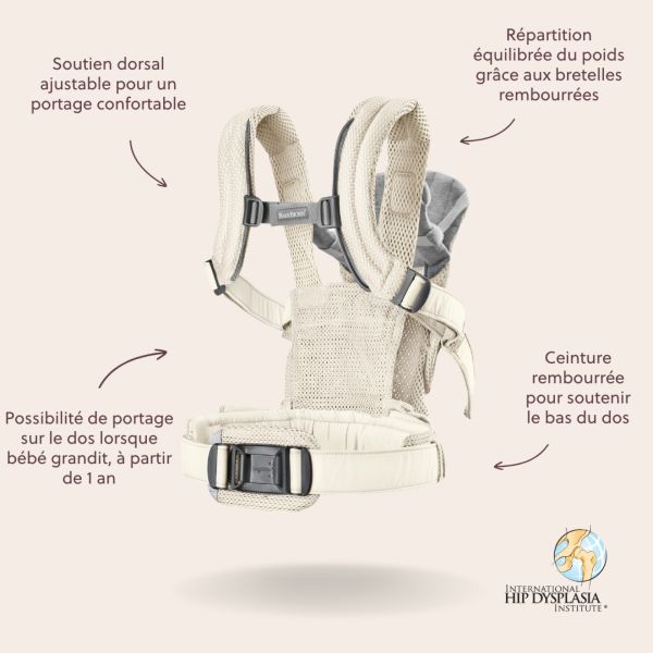 Porte bébé Harmony Mesh 3D Crème