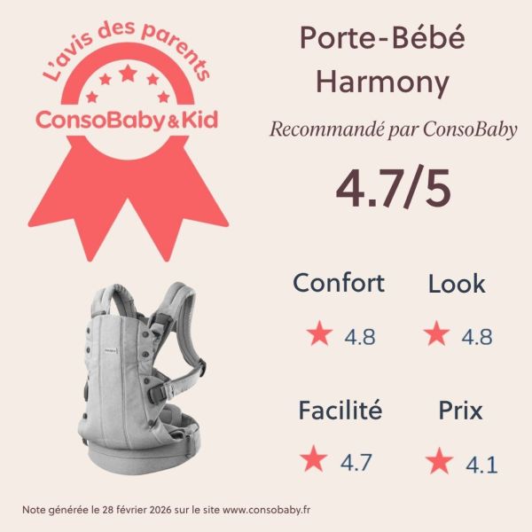Porte bébé Harmony tissé chiné gris