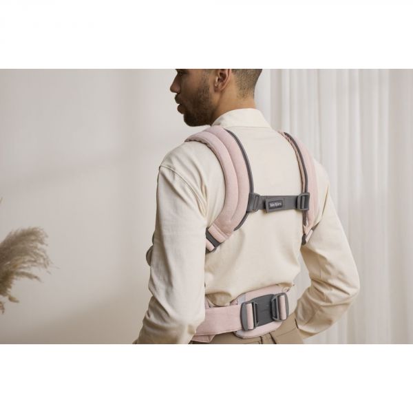 Porte bébé Harmony tissé chiné rose