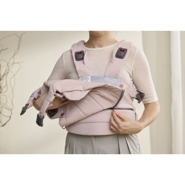 Porte bébé Harmony tissé chiné rose