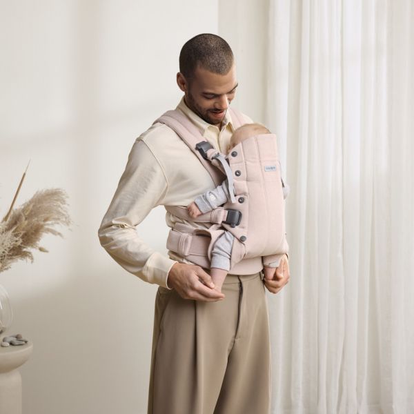 Porte bébé Harmony tissé chiné rose