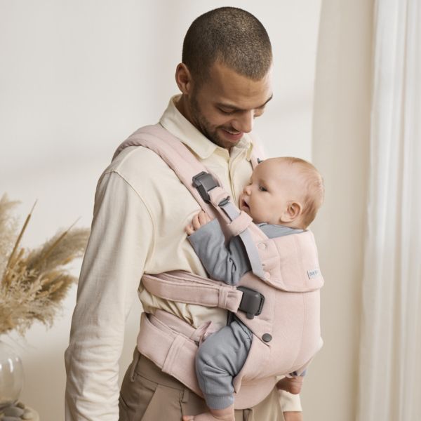 Porte bébé Harmony tissé chiné rose
