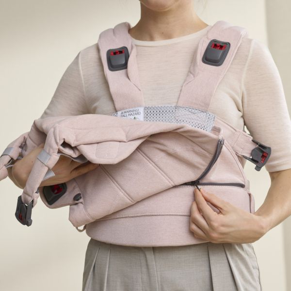 Porte bébé Harmony tissé chiné rose