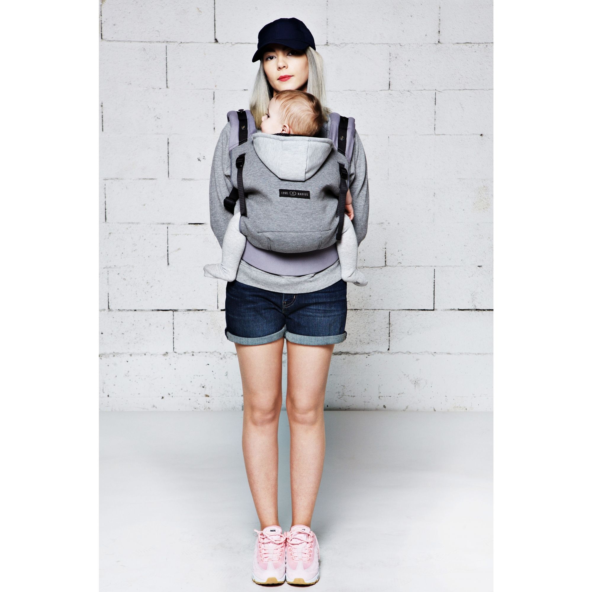 Love Radius Porte Bebe Hoodiecarrier Gris Flanelle Made In Bebe