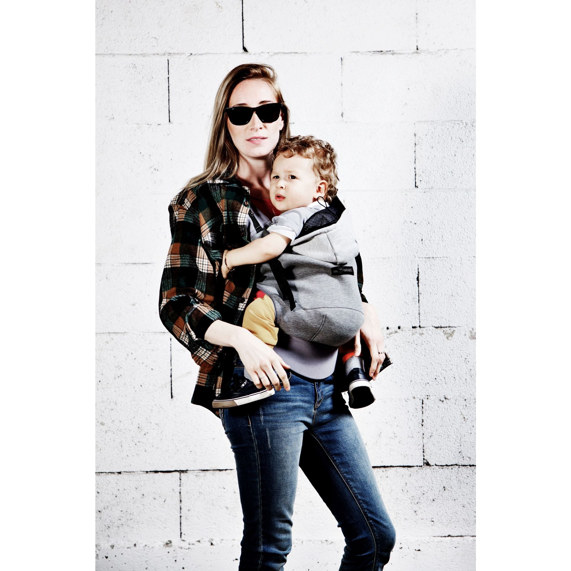 Love Radius Porte Bebe Hoodiecarrier Gris Flanelle Made In Bebe
