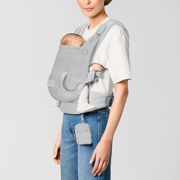Porte bébé physiologique Laya Fog Grey