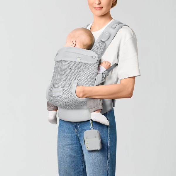 Porte bébé physiologique Laya Fog Grey