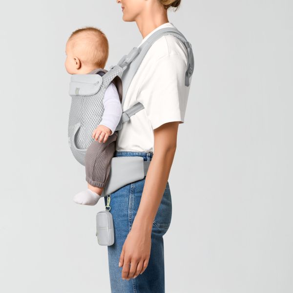 Porte bébé physiologique Laya Fog Grey