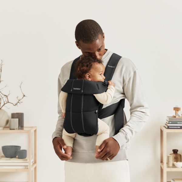 Porte bébé Mini coton noir