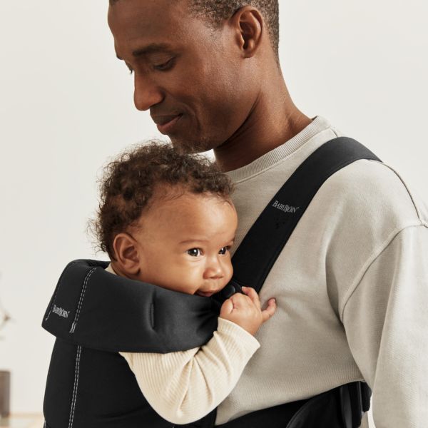 Porte bébé Mini coton noir