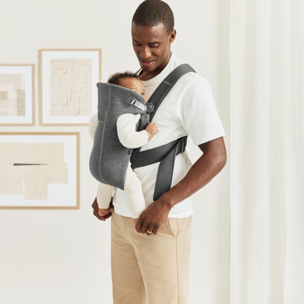 Porte bébé Mini jersey 3D gris foncé