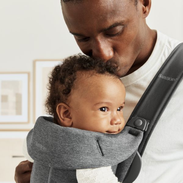 Porte bébé Mini jersey 3D gris foncé