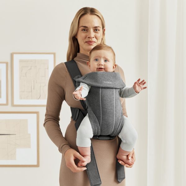 Porte bébé Mini jersey 3D gris foncé