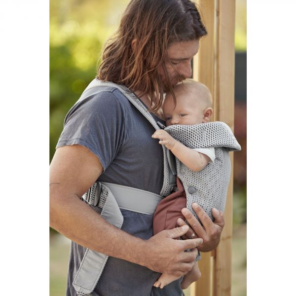 Porte bébé Mini mesh 3D gris