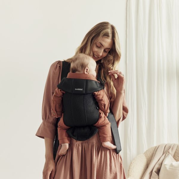 Porte bébé Mini mesh 3D noir