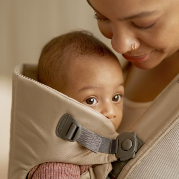 Porte bébé Mini tissé beige