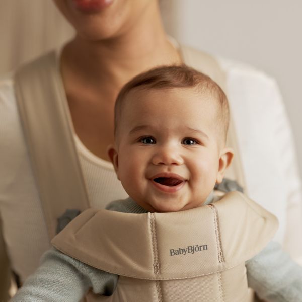 Porte bébé Mini tissé beige