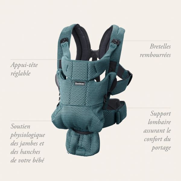 Porte bébé Move mesh 3D bleu foncé