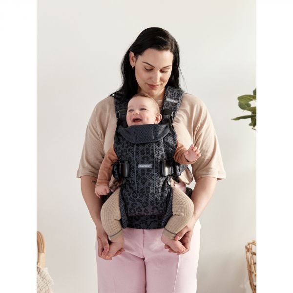 Porte bébé One Air mesh 3D Anthracite Léopard