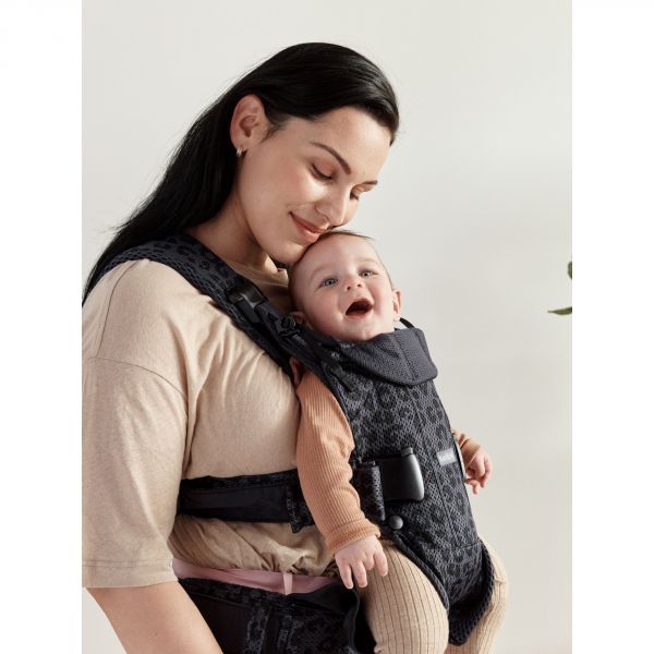 Porte bébé One Air mesh 3D Anthracite Léopard