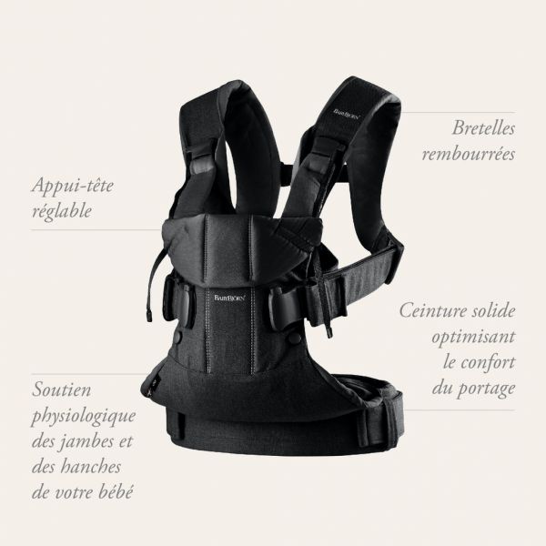 Porte bébé One Air mesh 3D anthracite