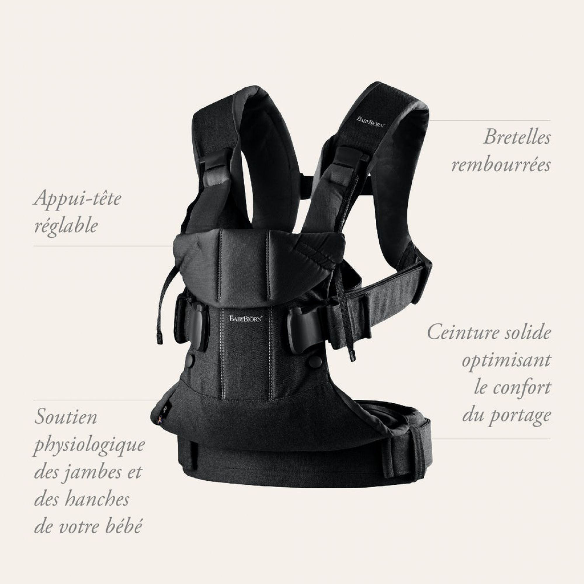 Porte-bébé One Air 3D Mesh– Noir