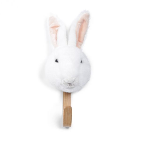 Porte-manteau mini lapin blanc